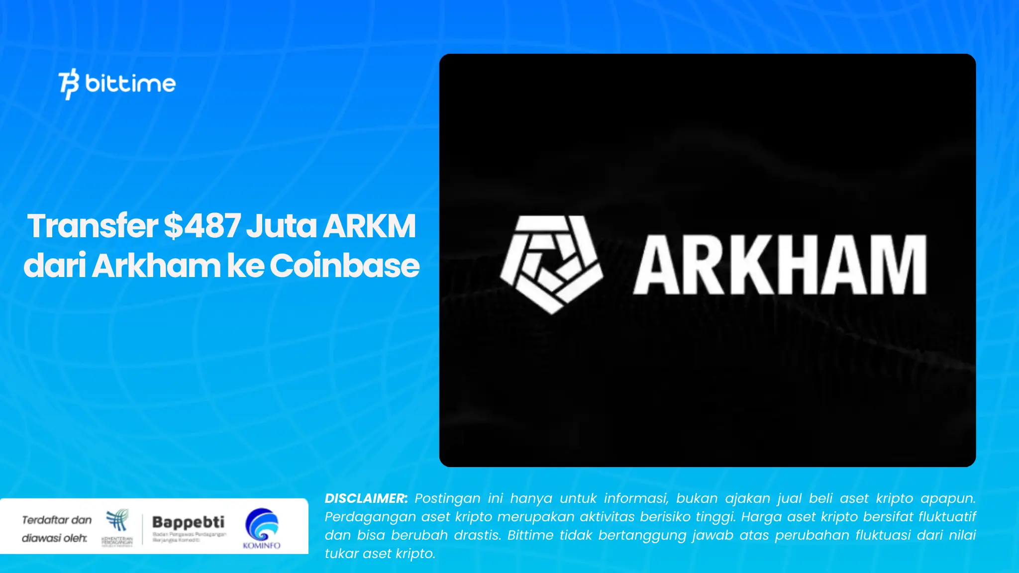 Transfer $487 Juta ARKM dari Arkham ke Coinbase