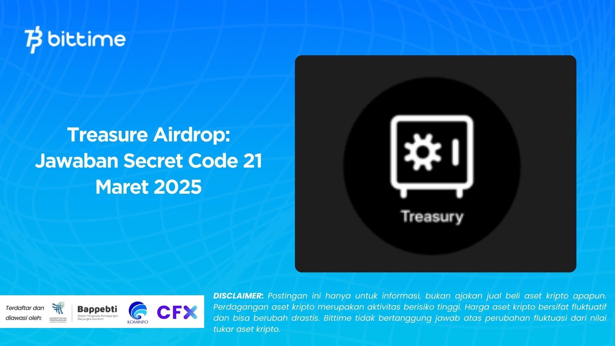 Treasure Airdrop Jawaban Secret Code 21 Maret 2025
