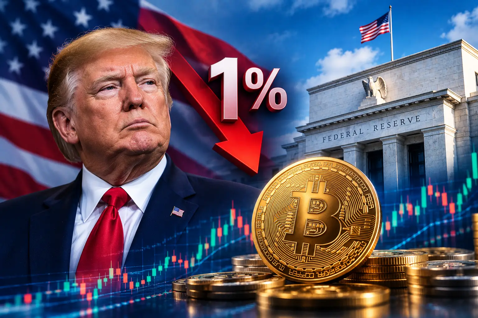 Trump Dorong Suku Bunga The Fed 1%, Ini Dampaknya bagi Bitcoin dan Pasar Crypto - image.webp