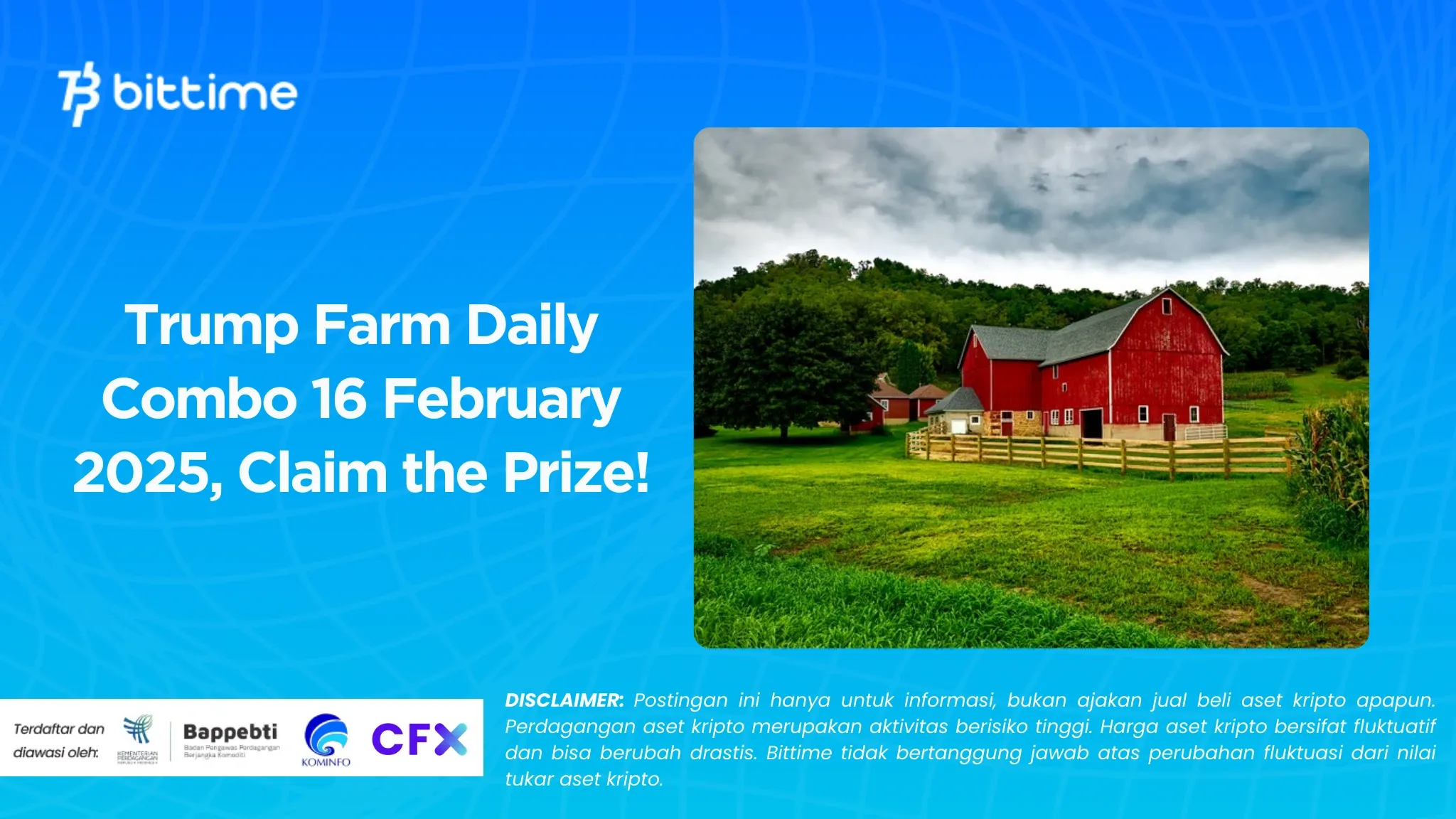 Trump Farm Daily Combo 16 Februari 2025, Klaim Hadiahnya!