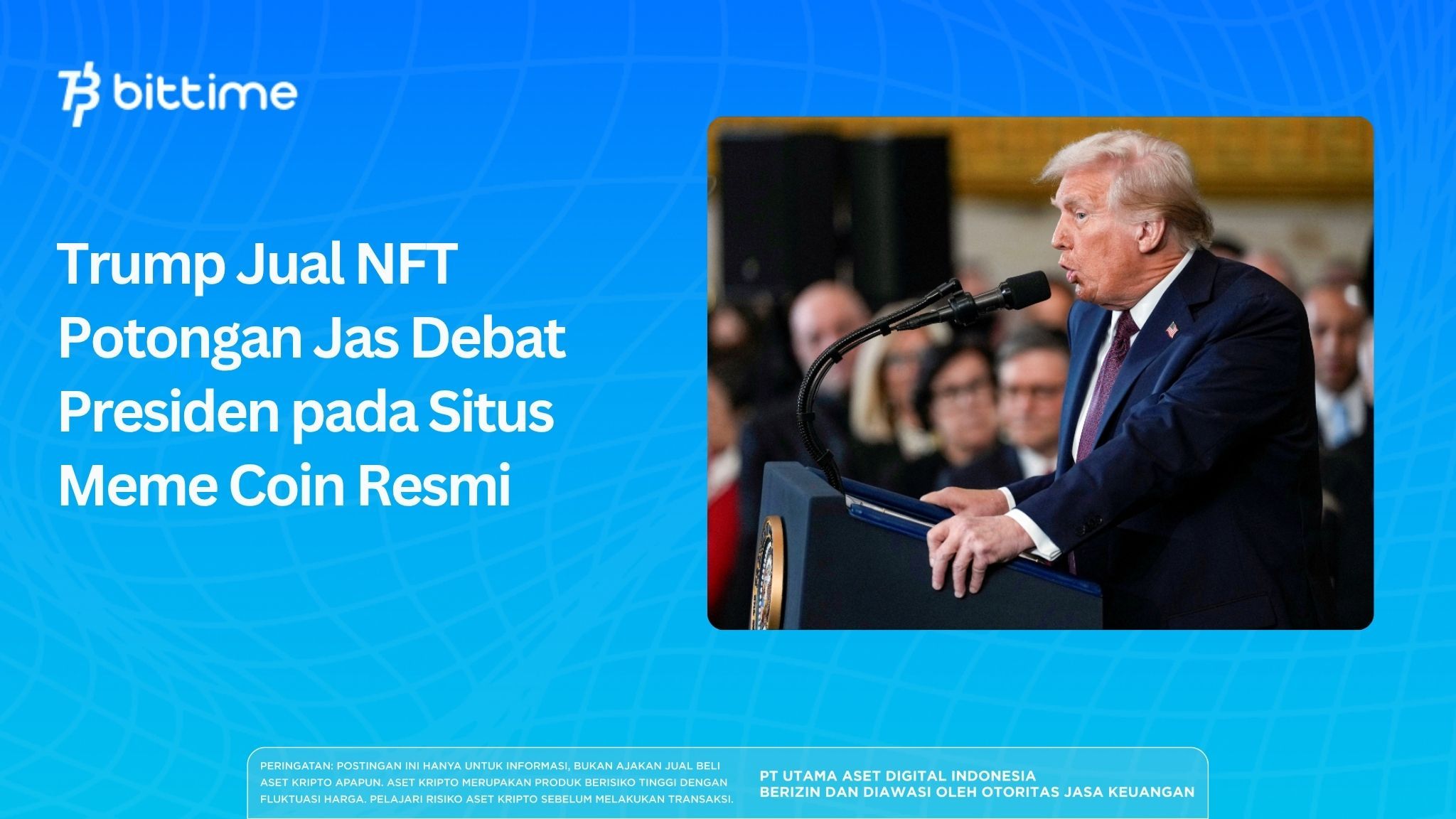 Trump Jual NFT Potongan Jas Debat Presiden pada Situs Meme Coin Resmi