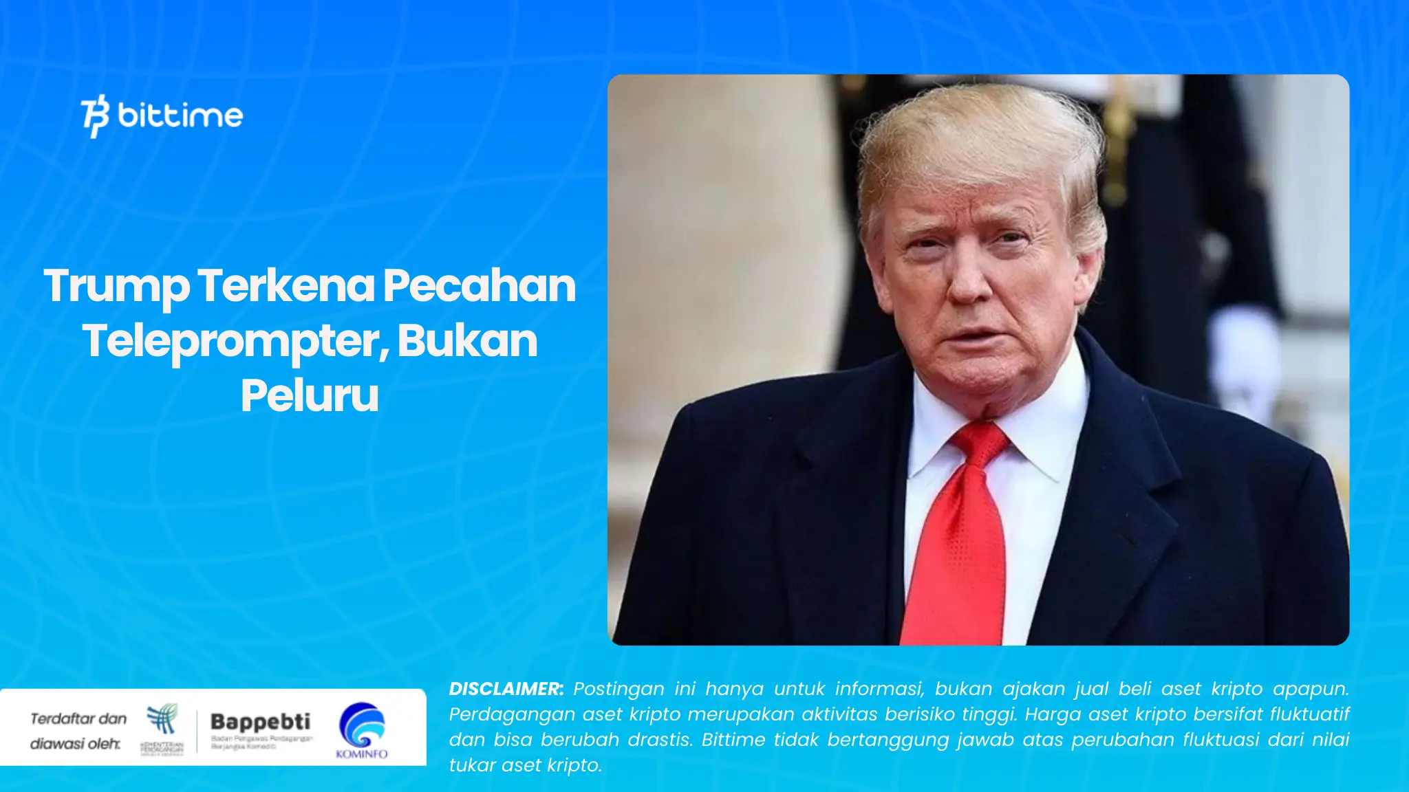 Trump Terkena Pecahan Teleprompter, Bukan Peluru