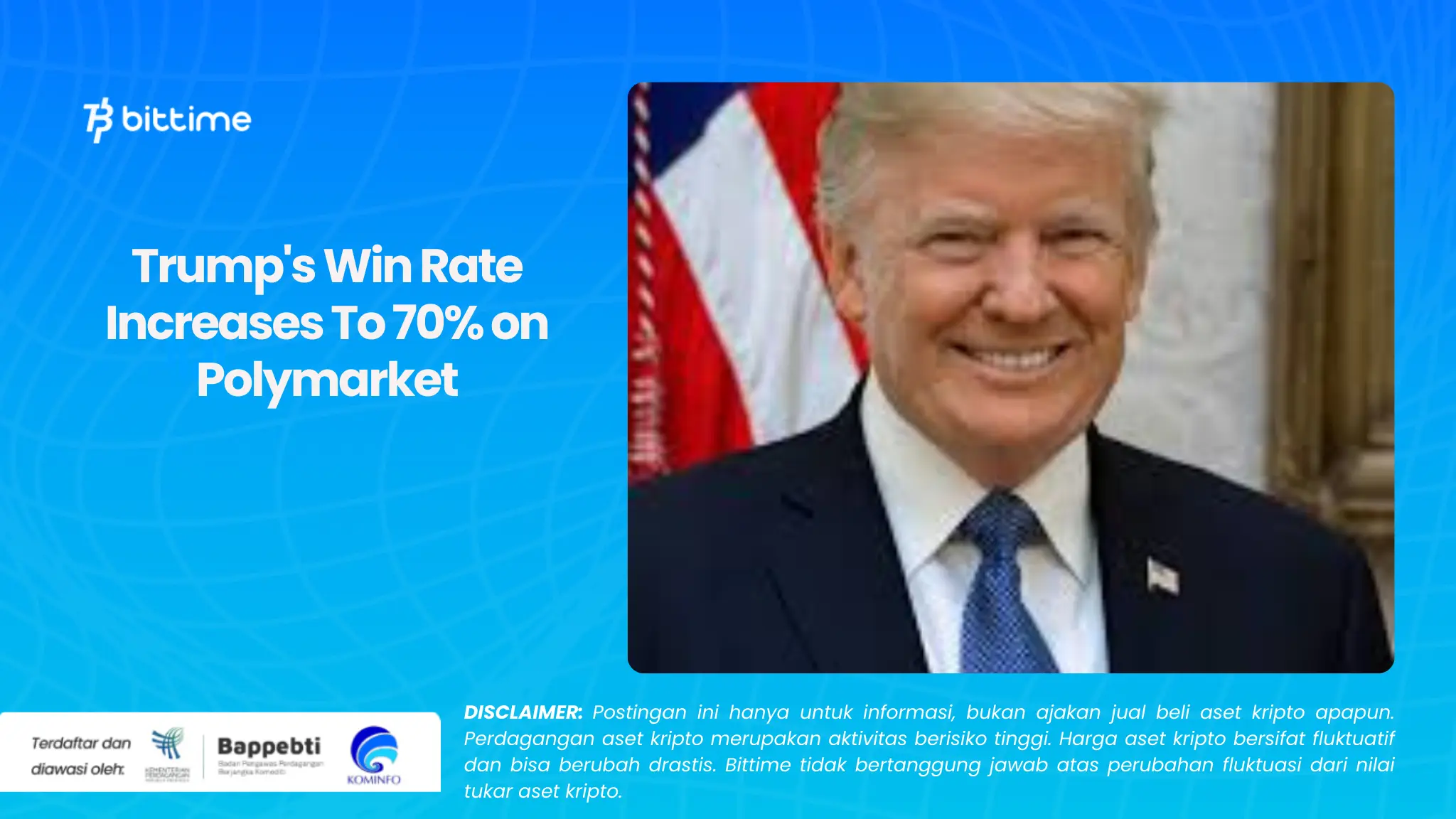 Trump's Win Rate Increases To 70% on Polymarket