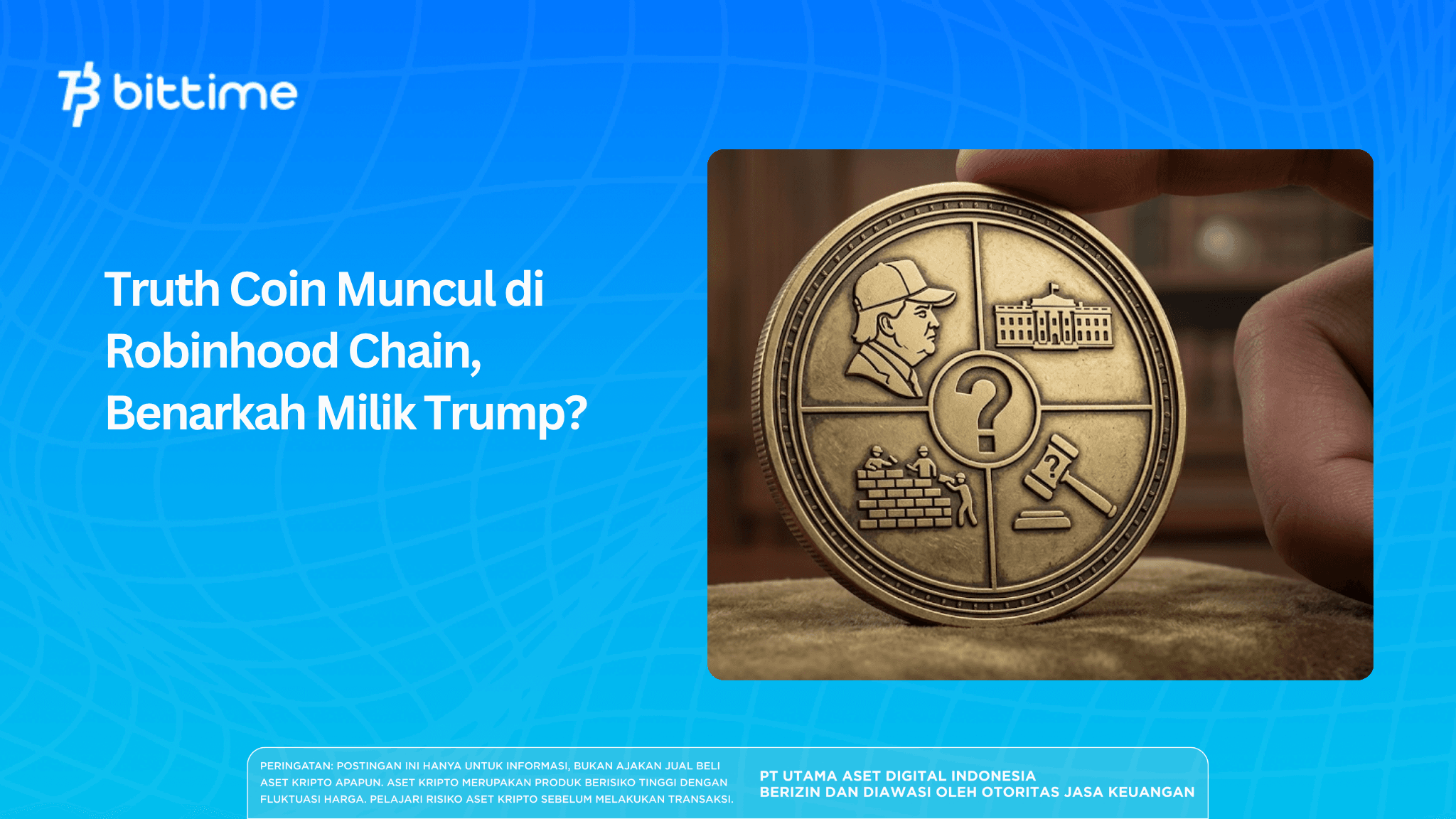 Truth Coin Muncul di Robinhood Chain, Benarkah Milik Trump?