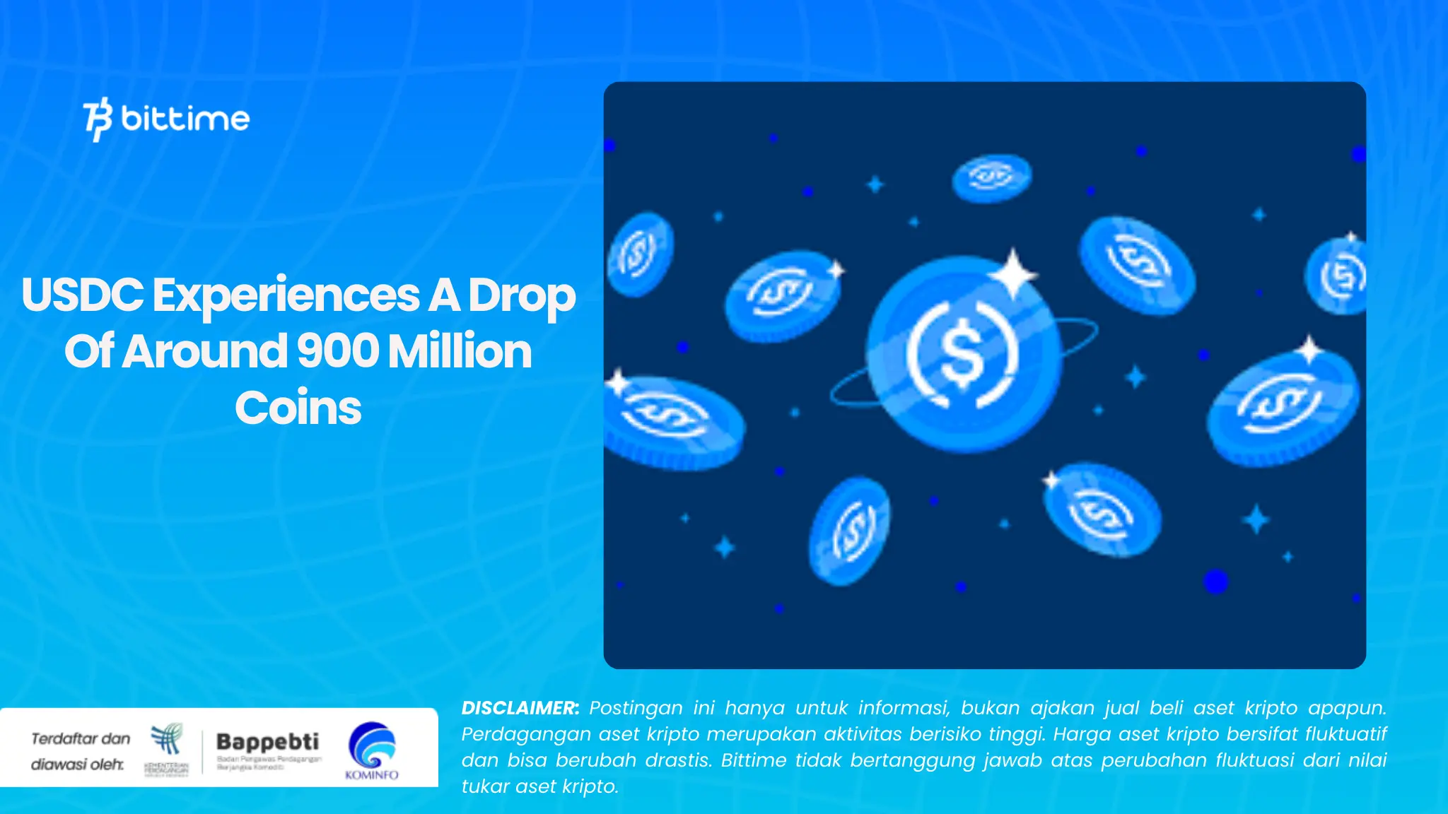 USDC Experiences A Drop Of Around 900 Million Coins