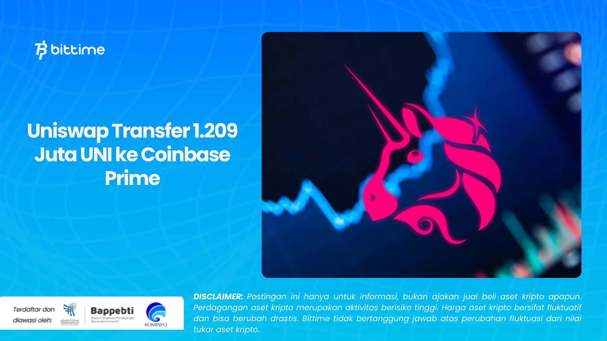 Uniswap Transfer 1.209 Juta UNI ke Coinbase Prime