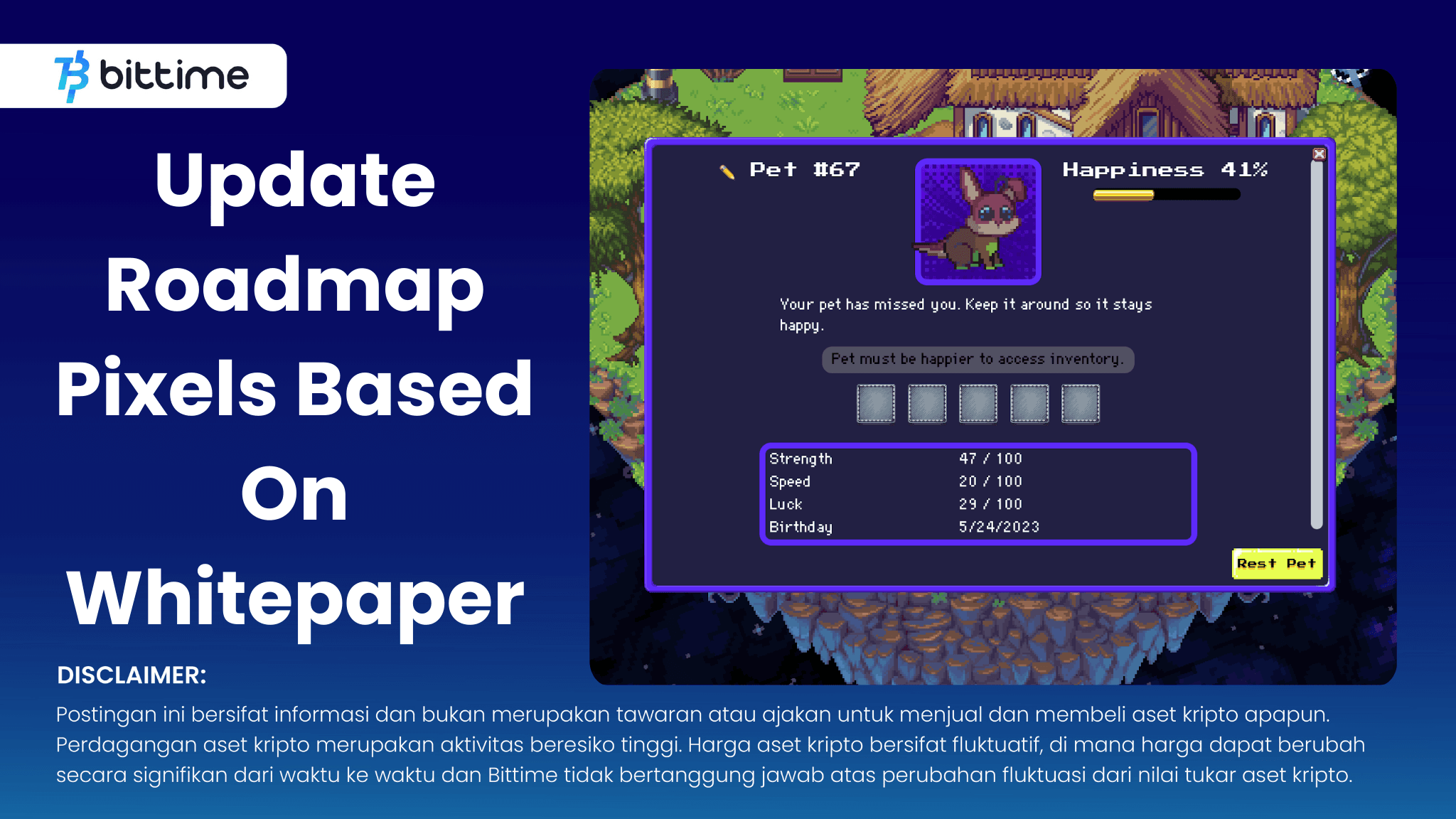 Update Roadmap Pixels Based on Whitepaper