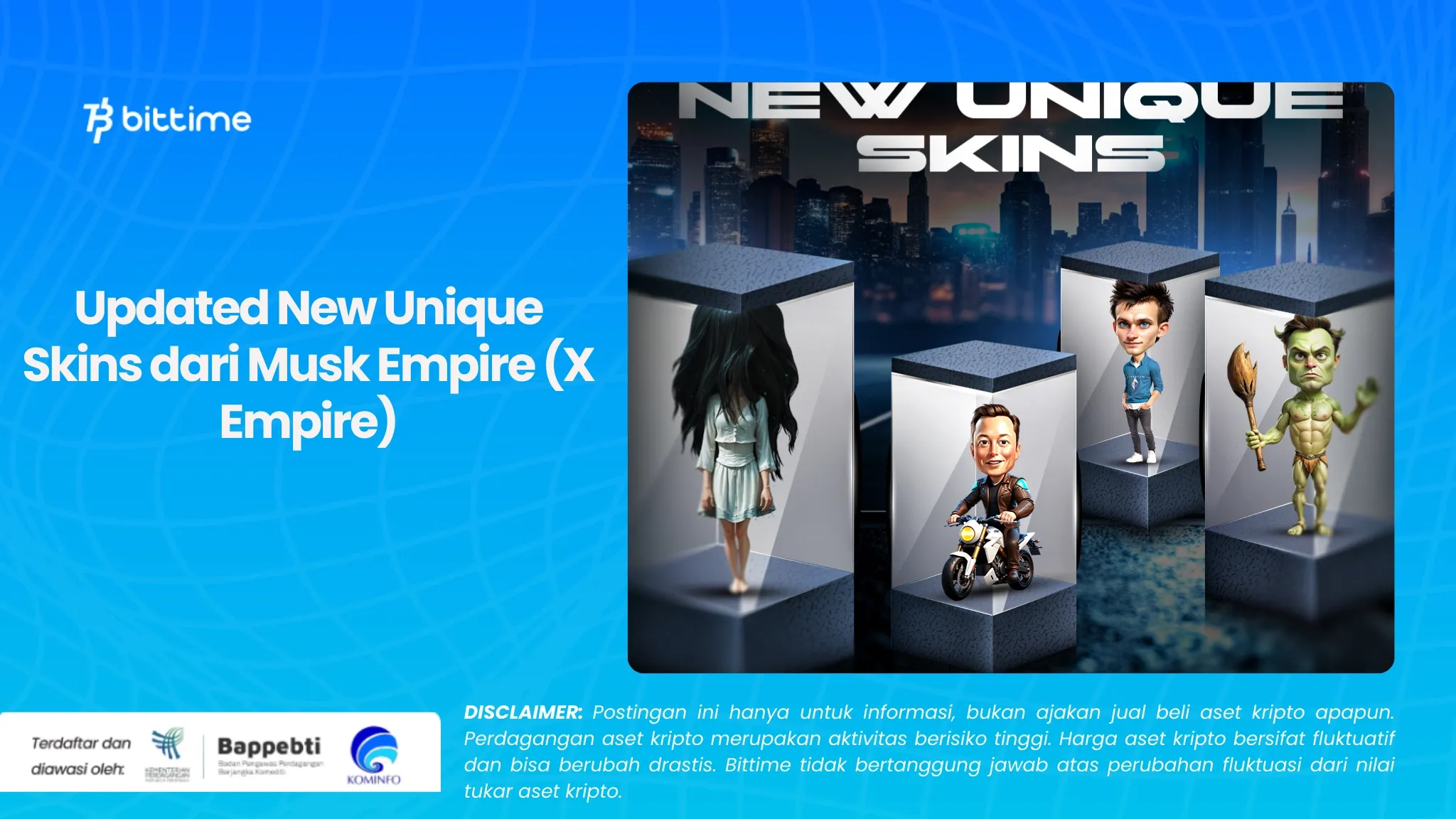 Updated New Unique Skins dari Musk Empire (X Empire)