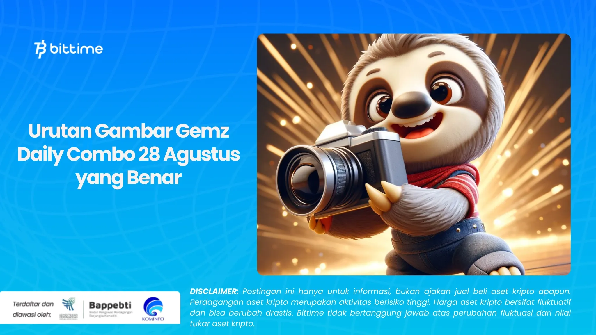 Urutan Gambar Gemz Daily Combo 28 Agustus yang Benar