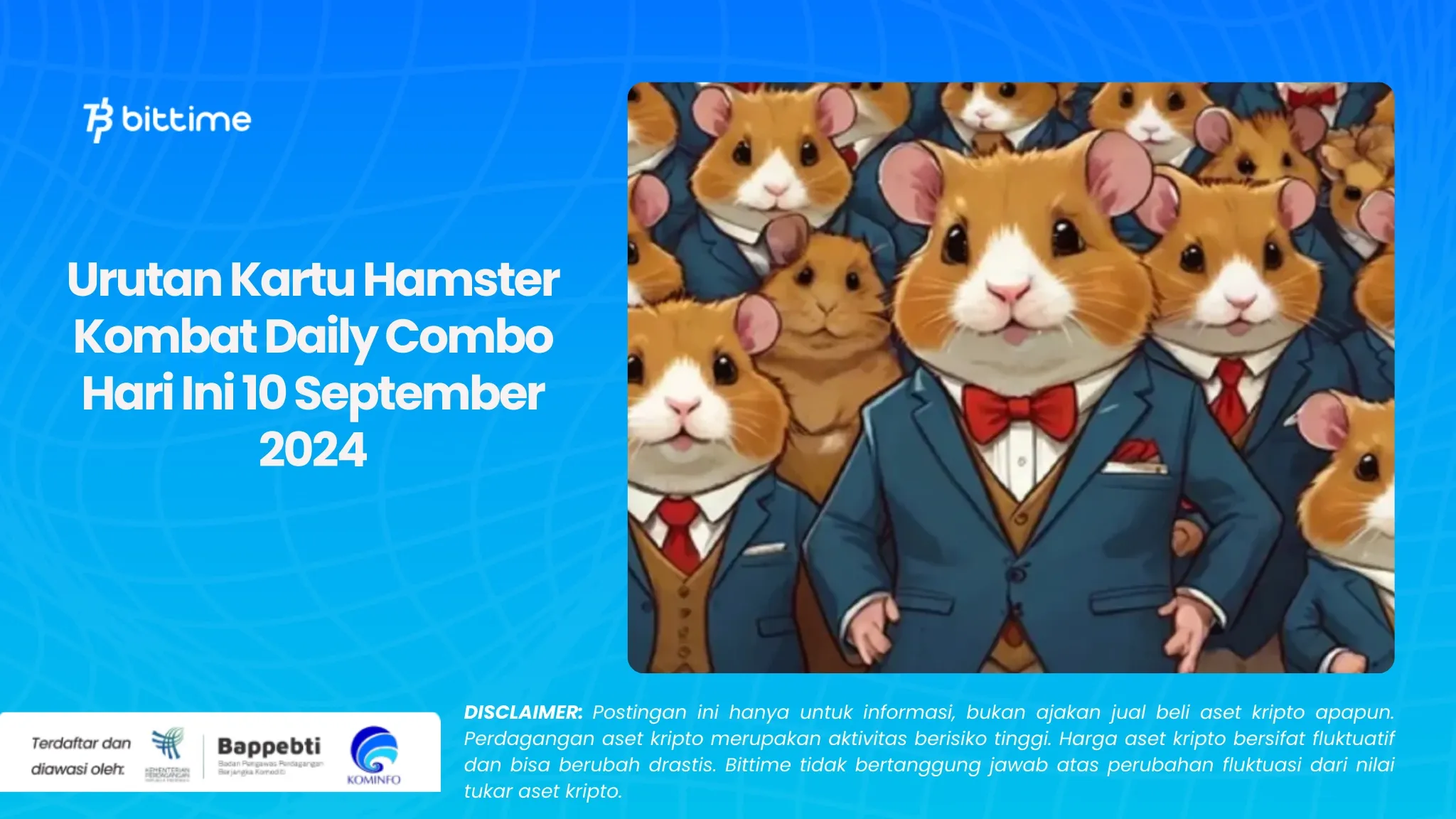 Urutan Kartu Hamster Kombat Daily Combo Hari Ini 10 September 2024