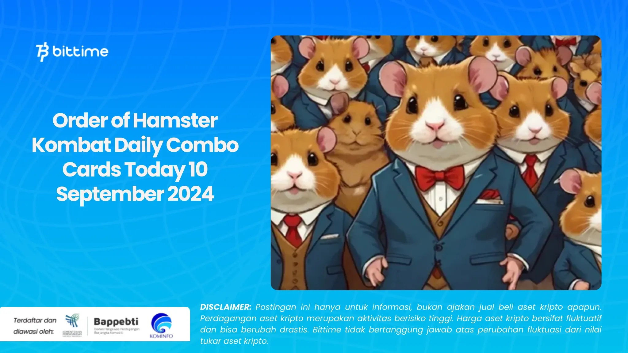 Urutan Kartu Hamster Kombat Daily Combo Hari Ini 10 September 2024