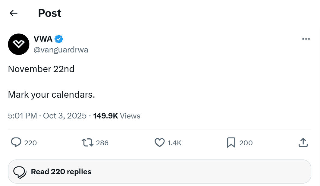 VWA Token launch speculation.png