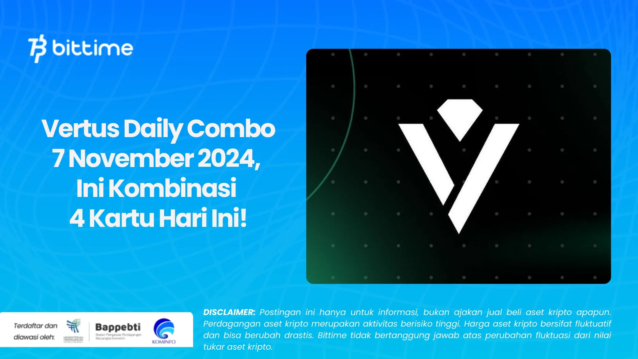 Vertus Daily Combo 7 November 2024, Ini Kombinasi 4 Kartu Hari Ini!