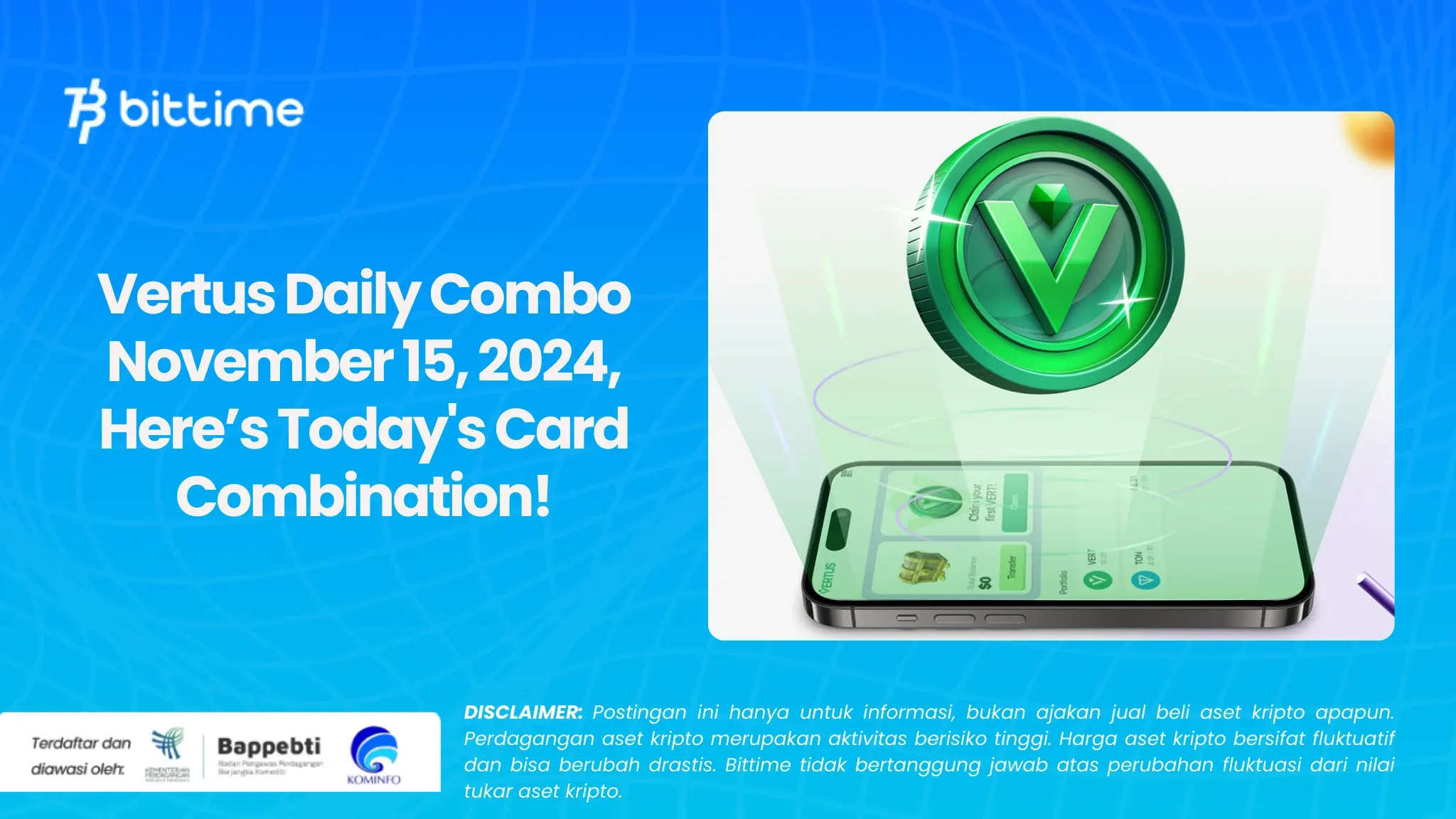 Vertus Daily Combo November 15, 2024, Here’s Today's Card Combination!