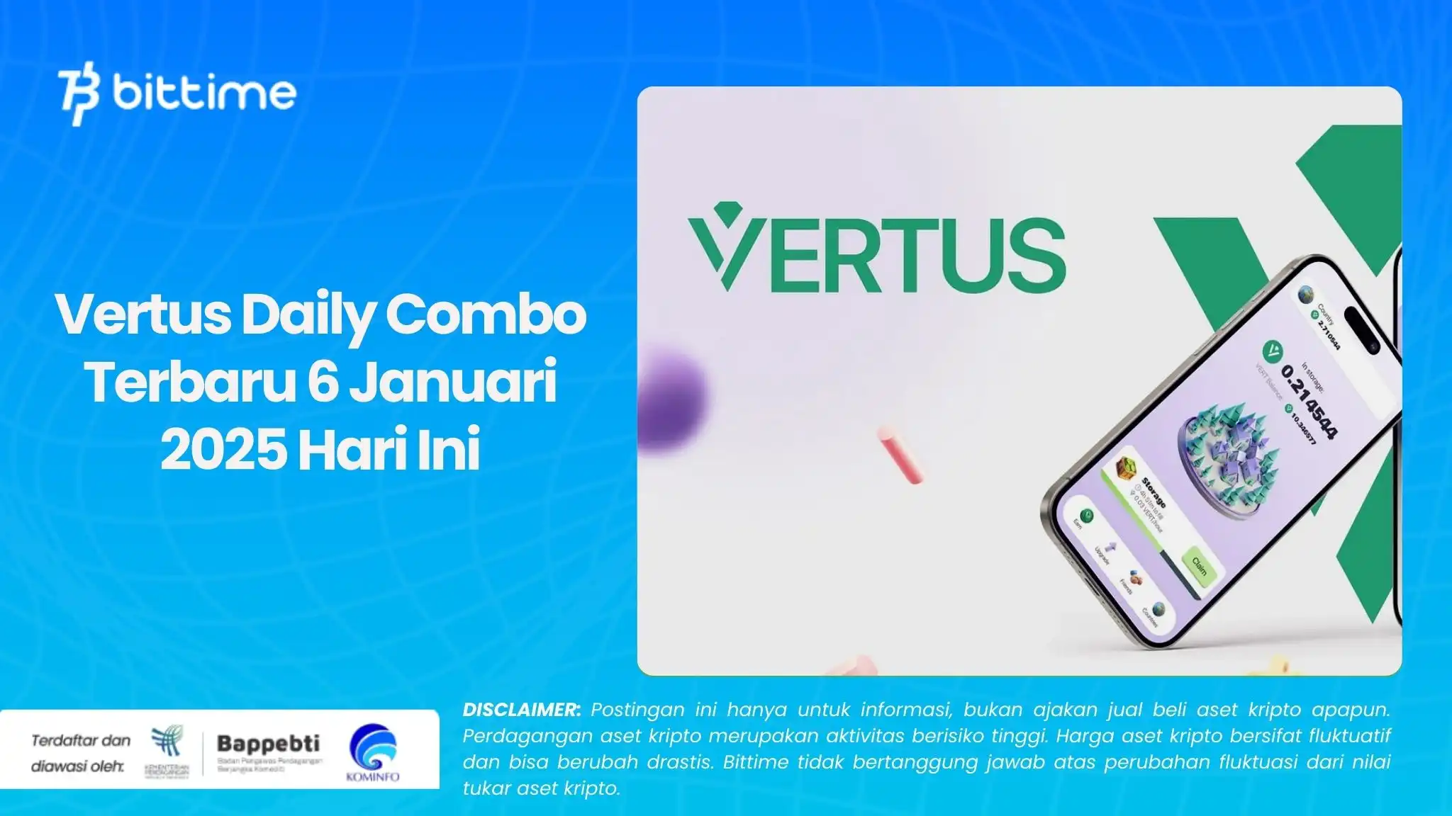 Vertus Daily Combo Terbaru 6 Januari 2025 Hari Ini