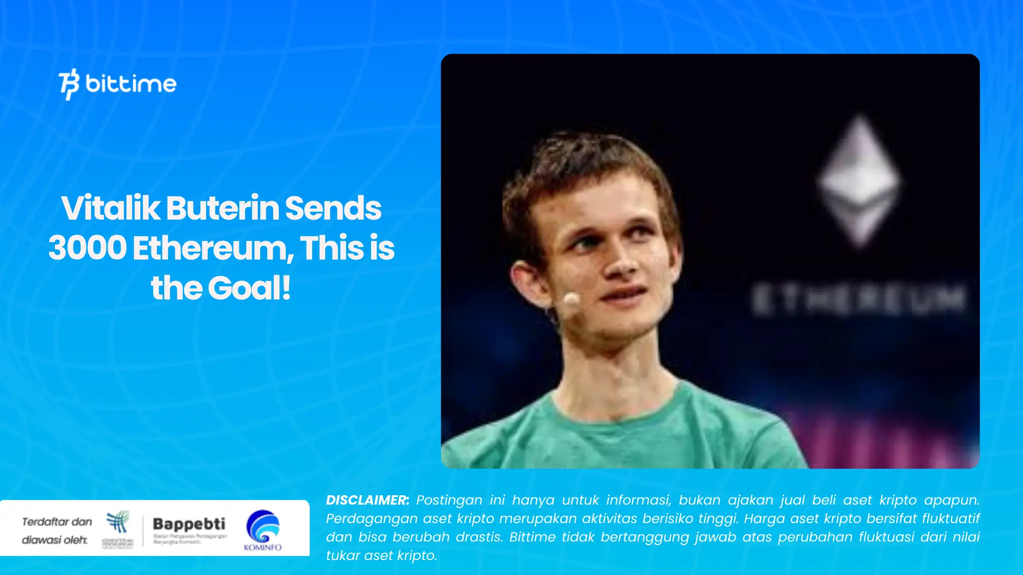 Vitalik Buterin Sends 3000 Ethereum, This is the Goal!