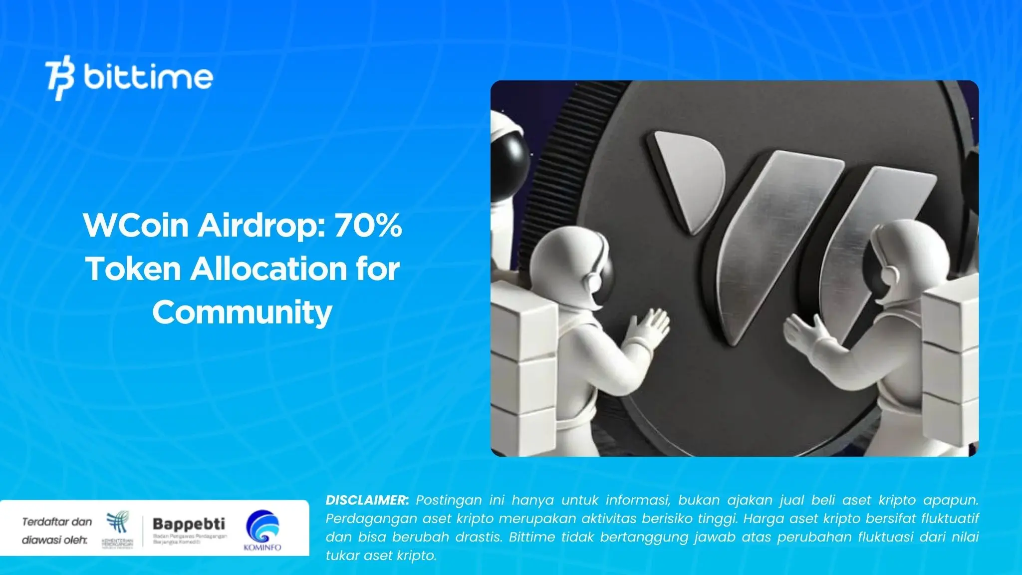 WCoin Airdrop 70% Token Allocation for Community.webp