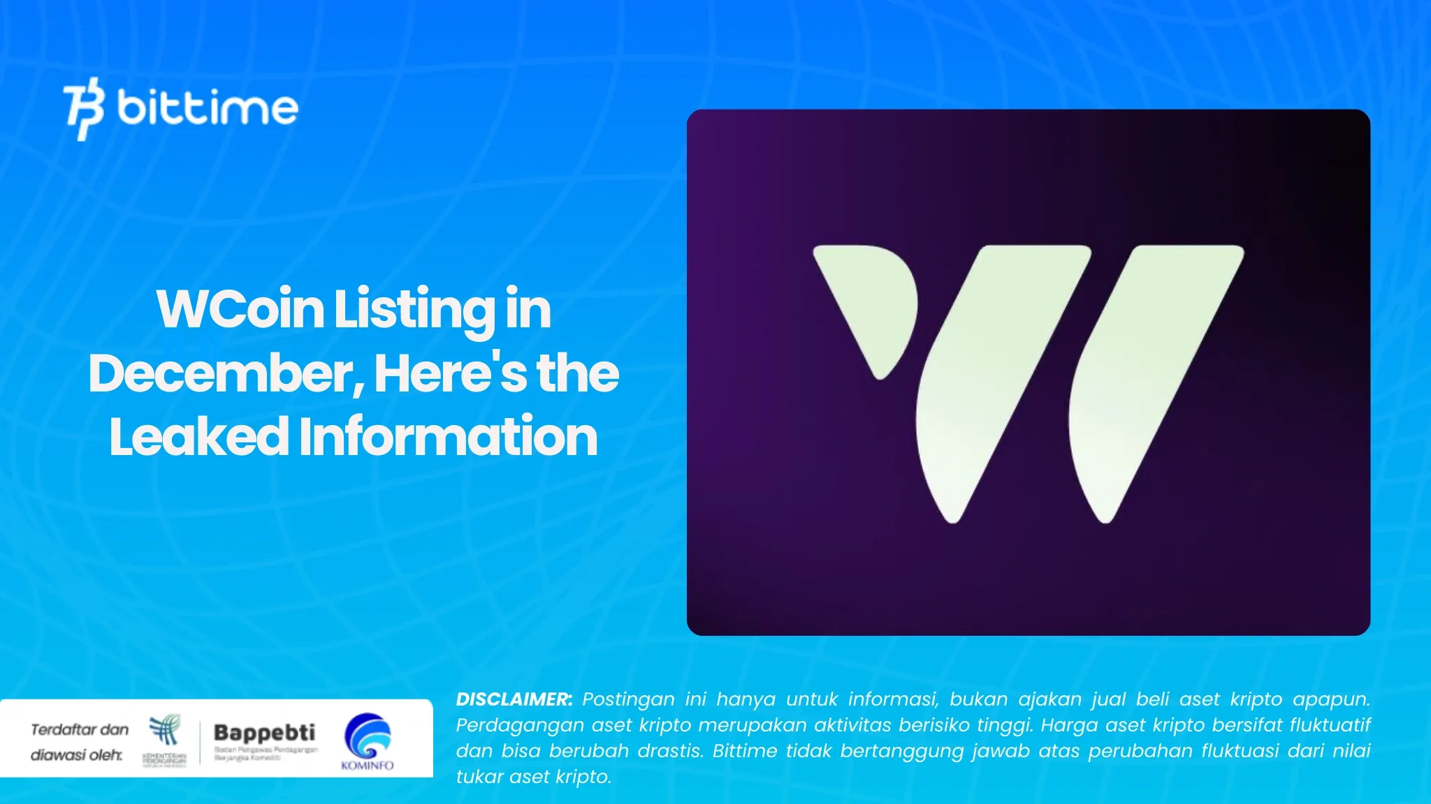 WCoin Listing in December, Here's the Leaked Information