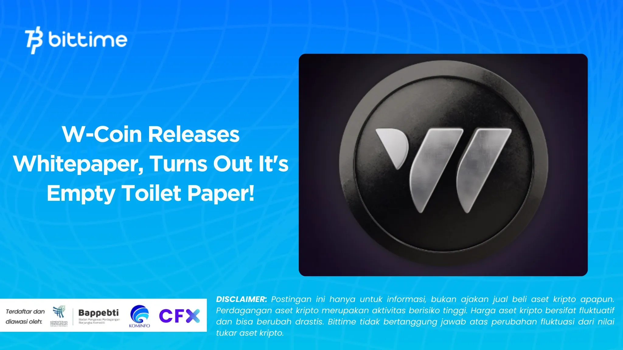 W-Coin Releases Whitepaper, Turns Out It's Empty Toilet Paper! 