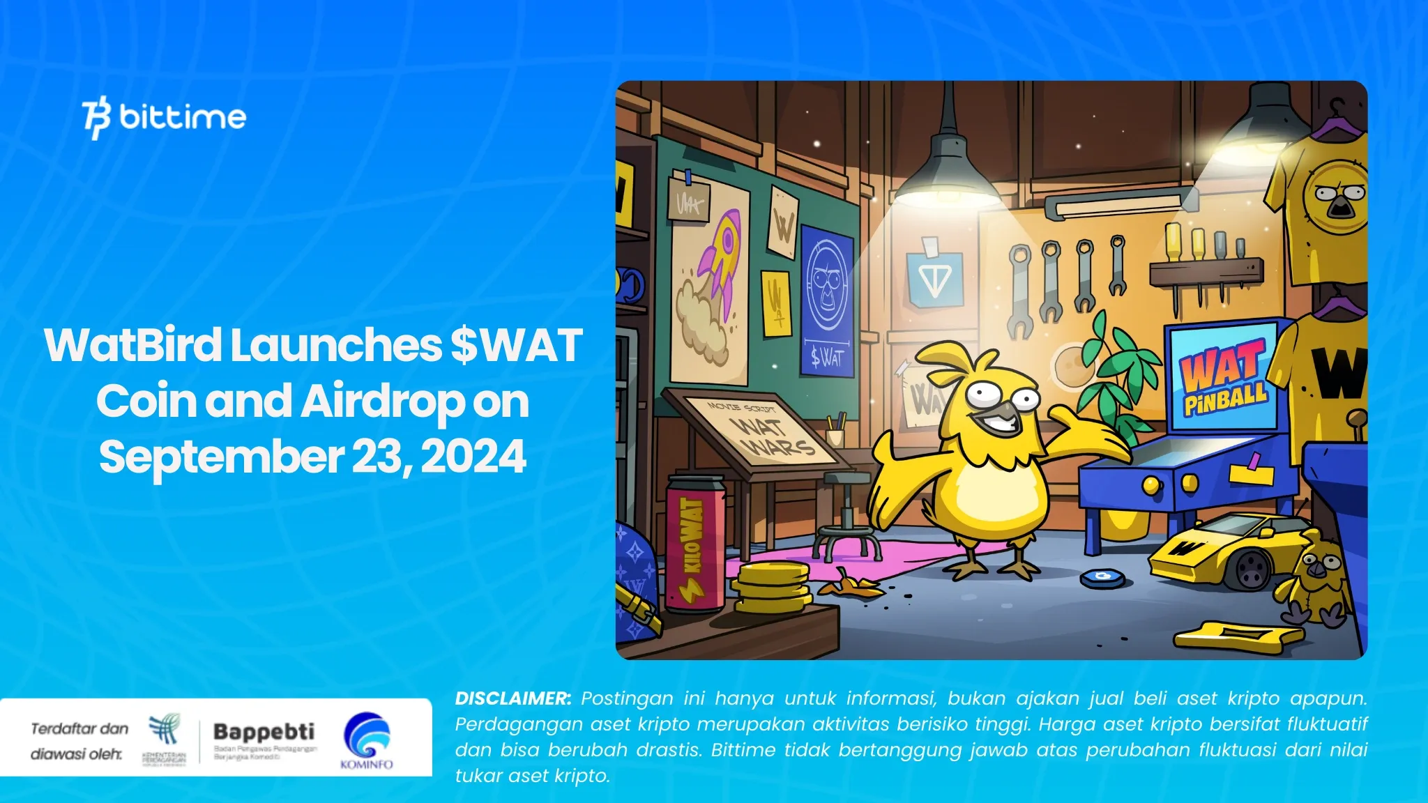 WatBird Launches $WAT Coin and Airdrop on September 23, 2024