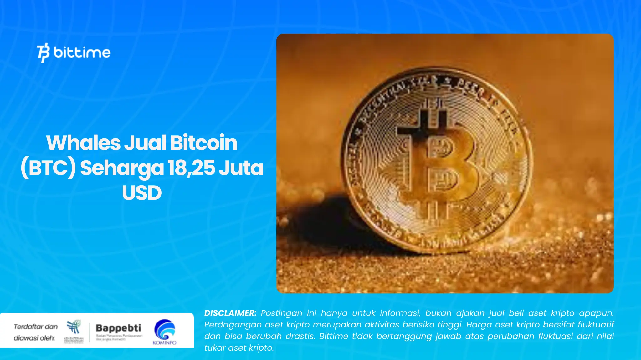 Whales Jual Bitcoin (BTC) Seharga 18,25 Juta USD