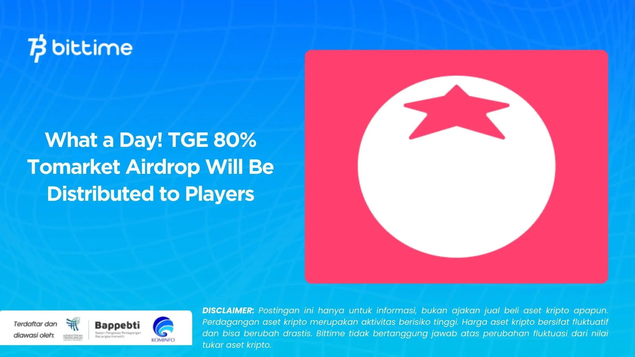 What a Day! TGE 80% Tomarket Airdrop Will Be Distributed to Players.webp