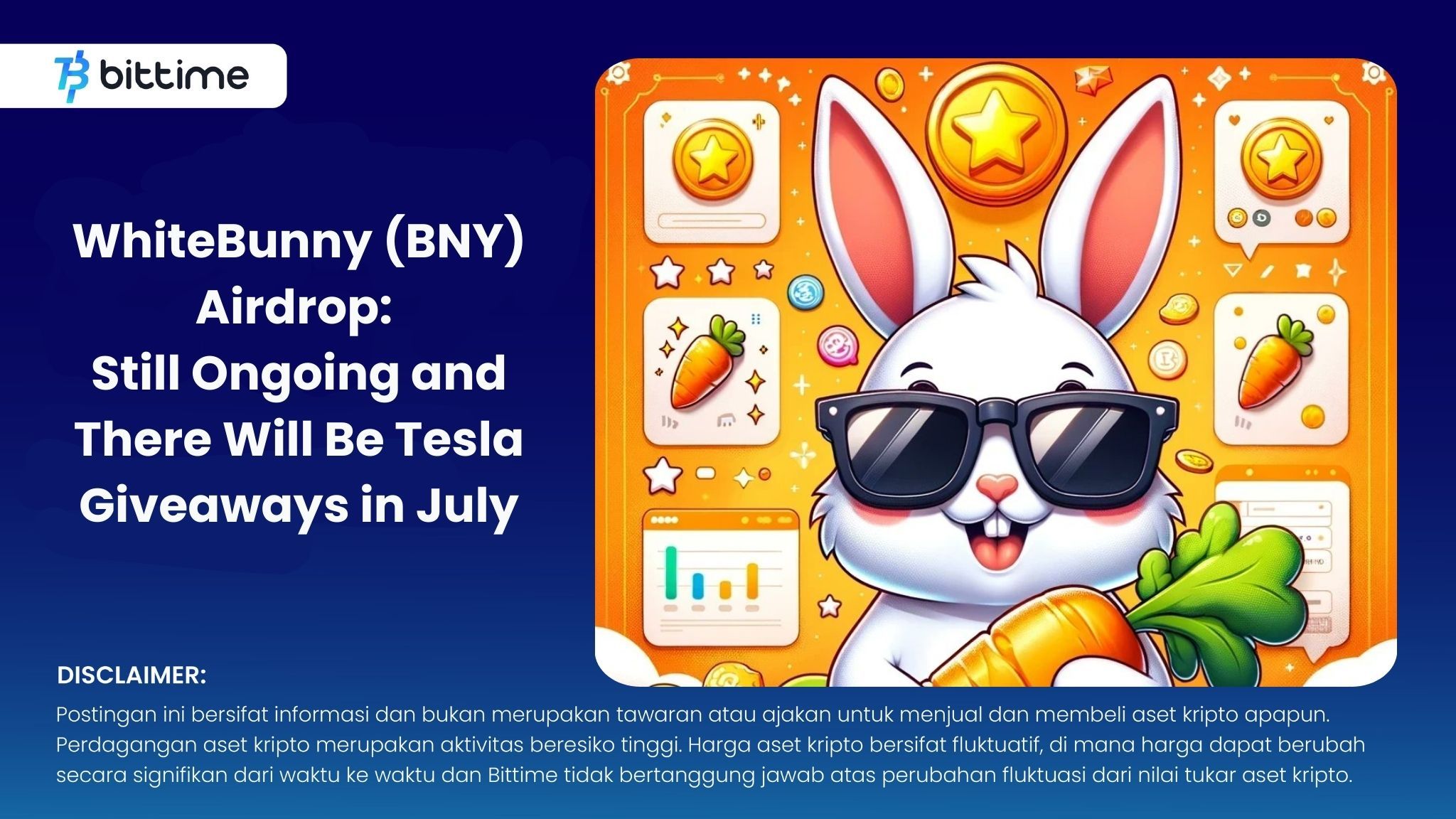 WhiteBunny (BNY) Airdrop Still Ongoing and There Will Be Tesla Giveaways in July.jpg