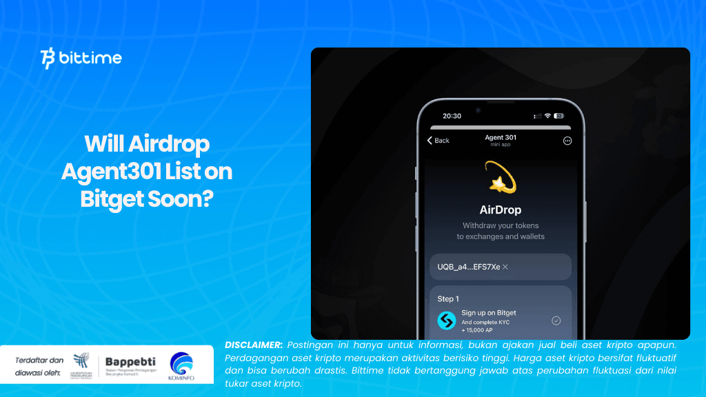 Will Airdrop Agent301 List on Bitget Soon.png
