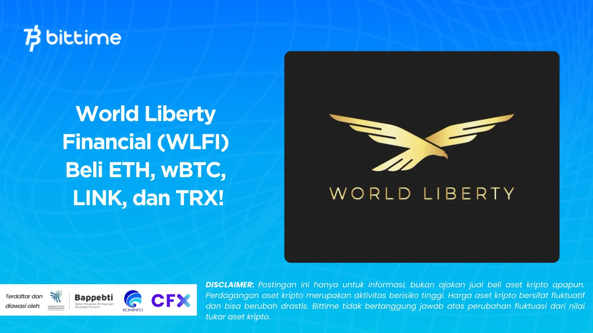 World Liberty Financial (WLFI) Beli ETH, wBTC, LINK, dan TRX!