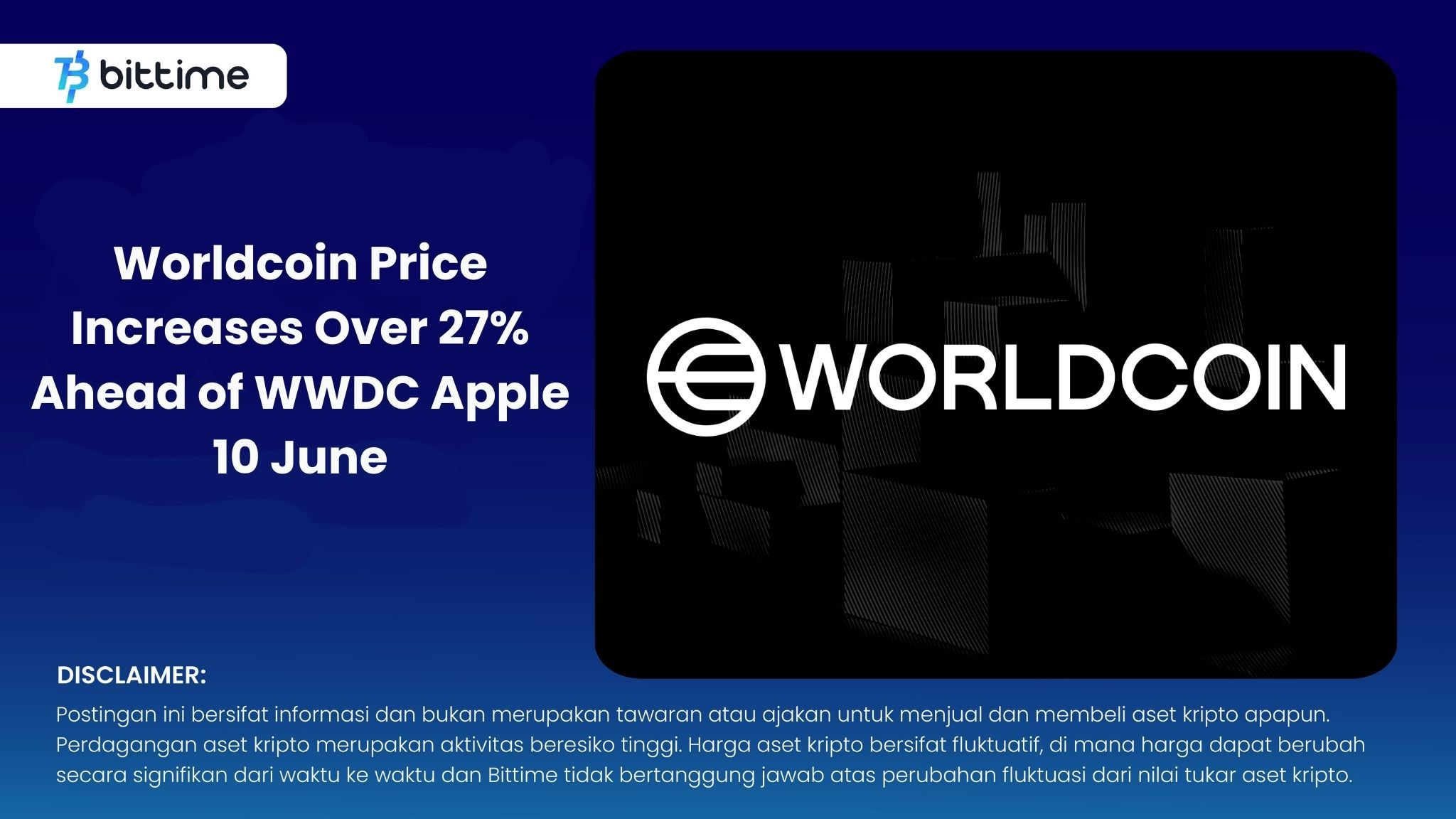Worldcoin Price Increases Over 27% Ahead of WWDC Apple 10 June