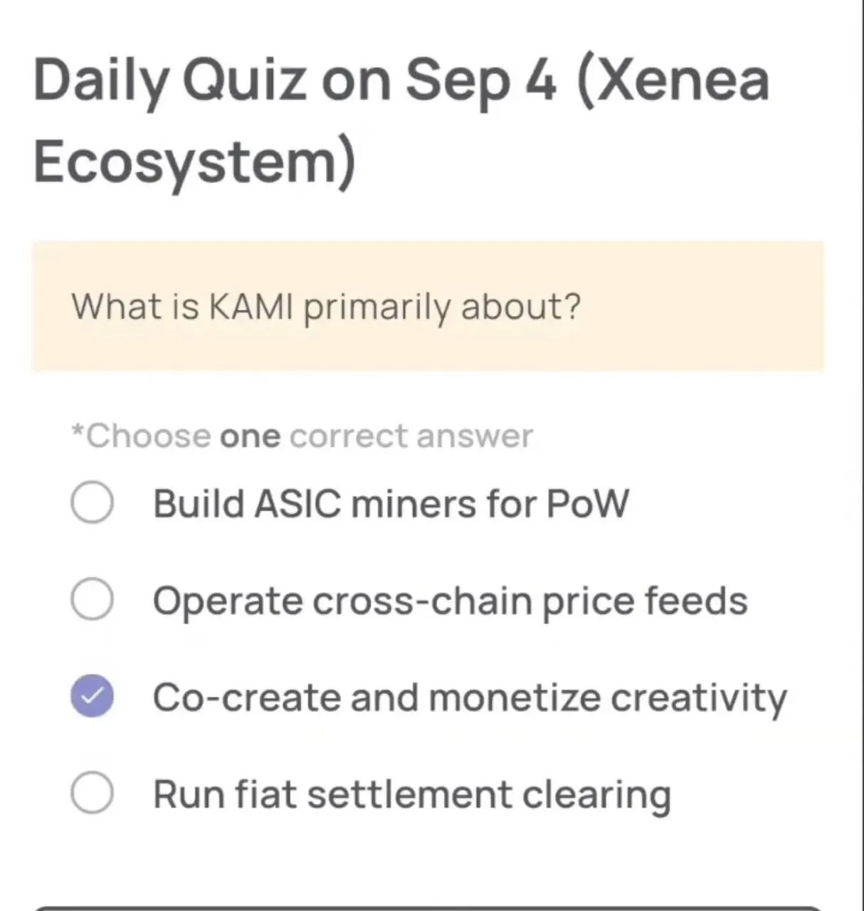XENEA Wallet Daily Quiz 4 September 2025 - jawaban.webp