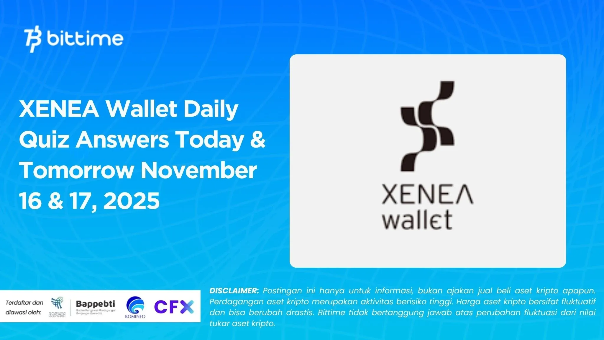 XENEA Wallet Daily Quiz Answers Today & Tomorrow November 16 & 17, 2025.webp