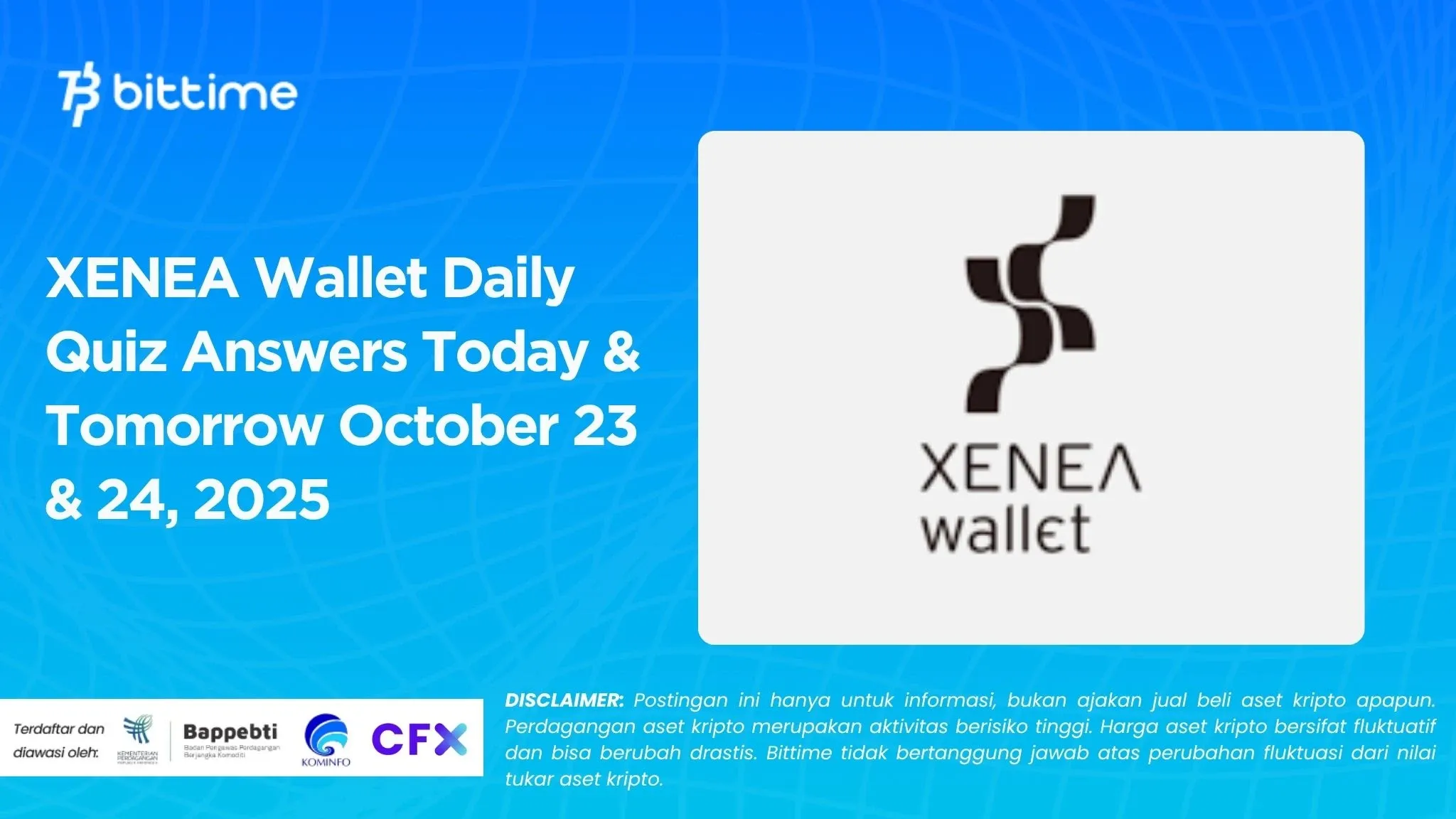 XENEA Wallet Daily Quiz Answers Today & Tomorrow October 23 & 24, 2025.webp