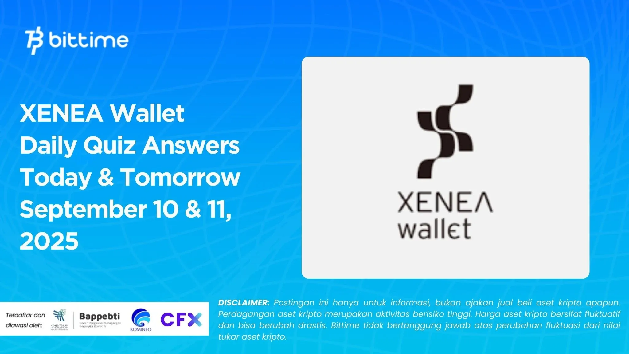 XENEA Wallet Daily Quiz Answers Today & Tomorrow September 10 & 11, 2025.webp