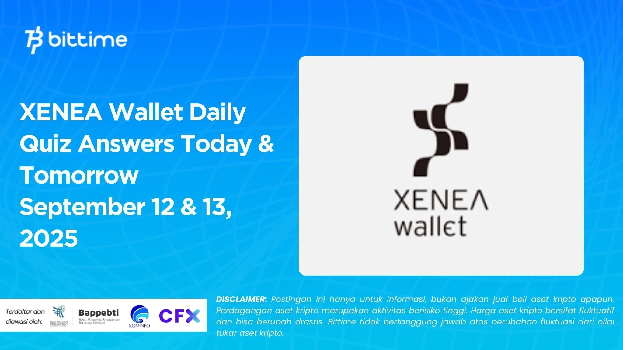 XENEA Wallet Daily Quiz Answers Today & Tomorrow September 12 & 13, 2025.webp