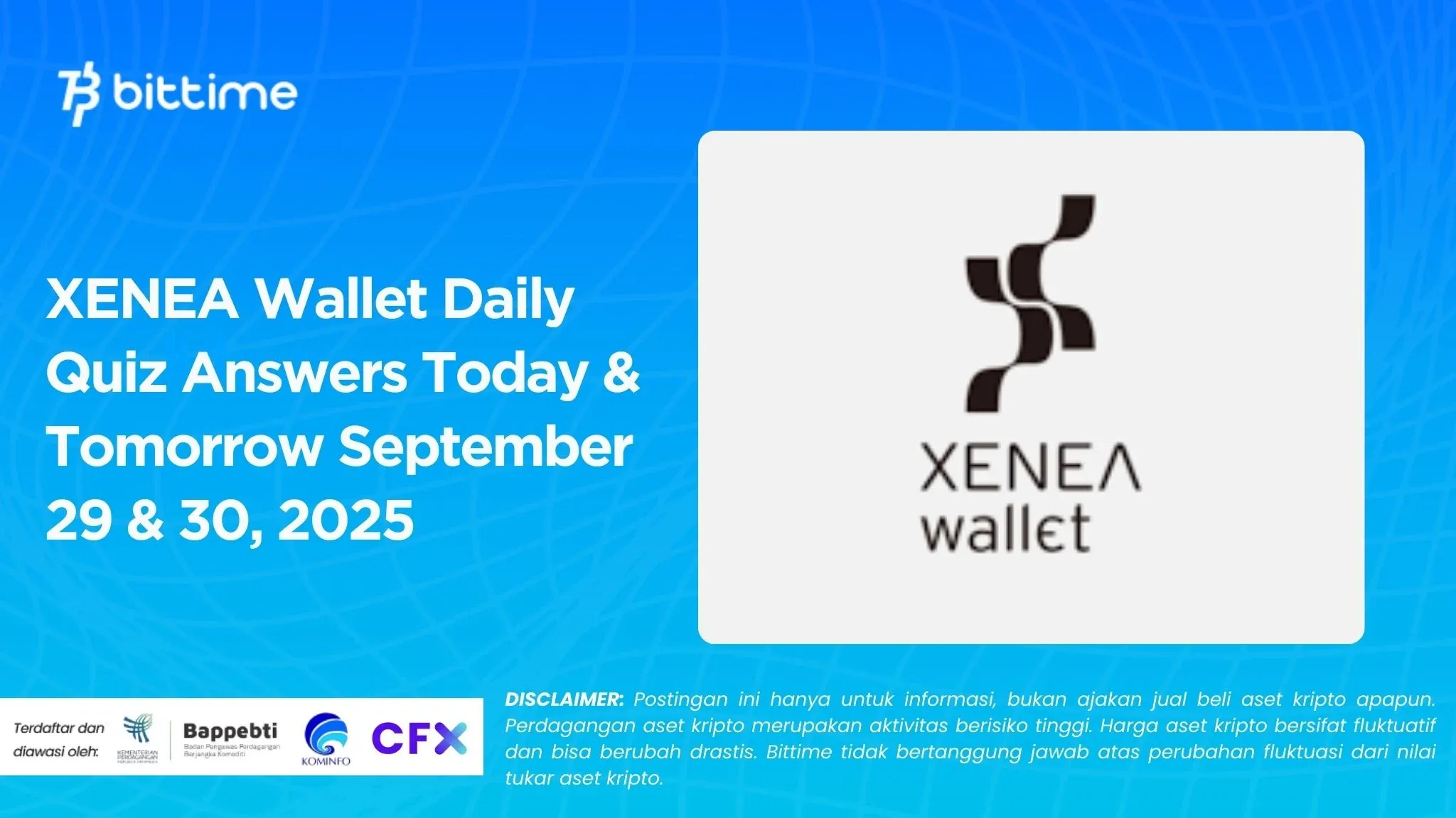 XENEA Wallet Daily Quiz Answers Today & Tomorrow September 29 & 30, 2025.webp