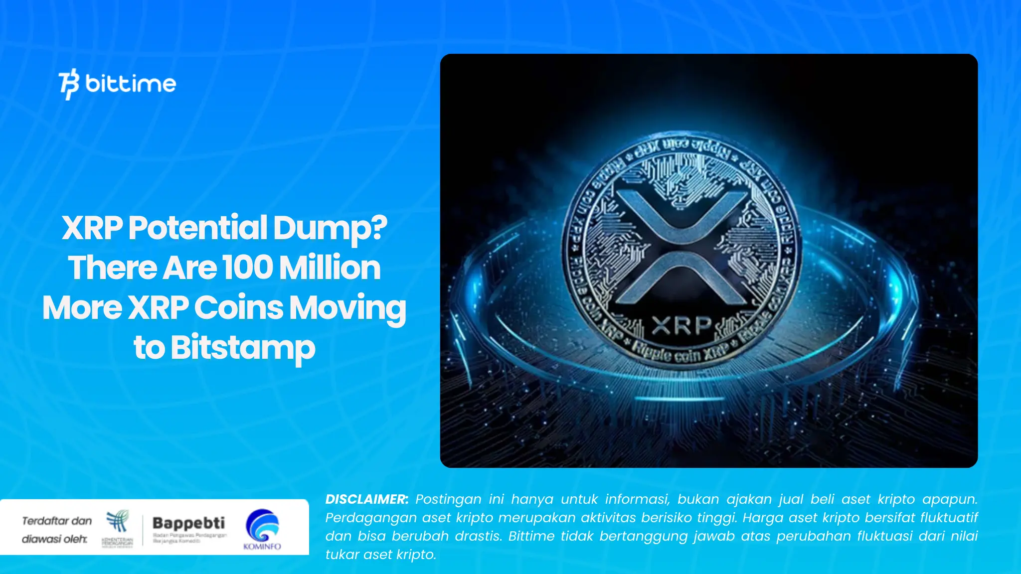 XRP Potential Dump? There Are 100 Million More XRP Coins Moving to Bitstamp
