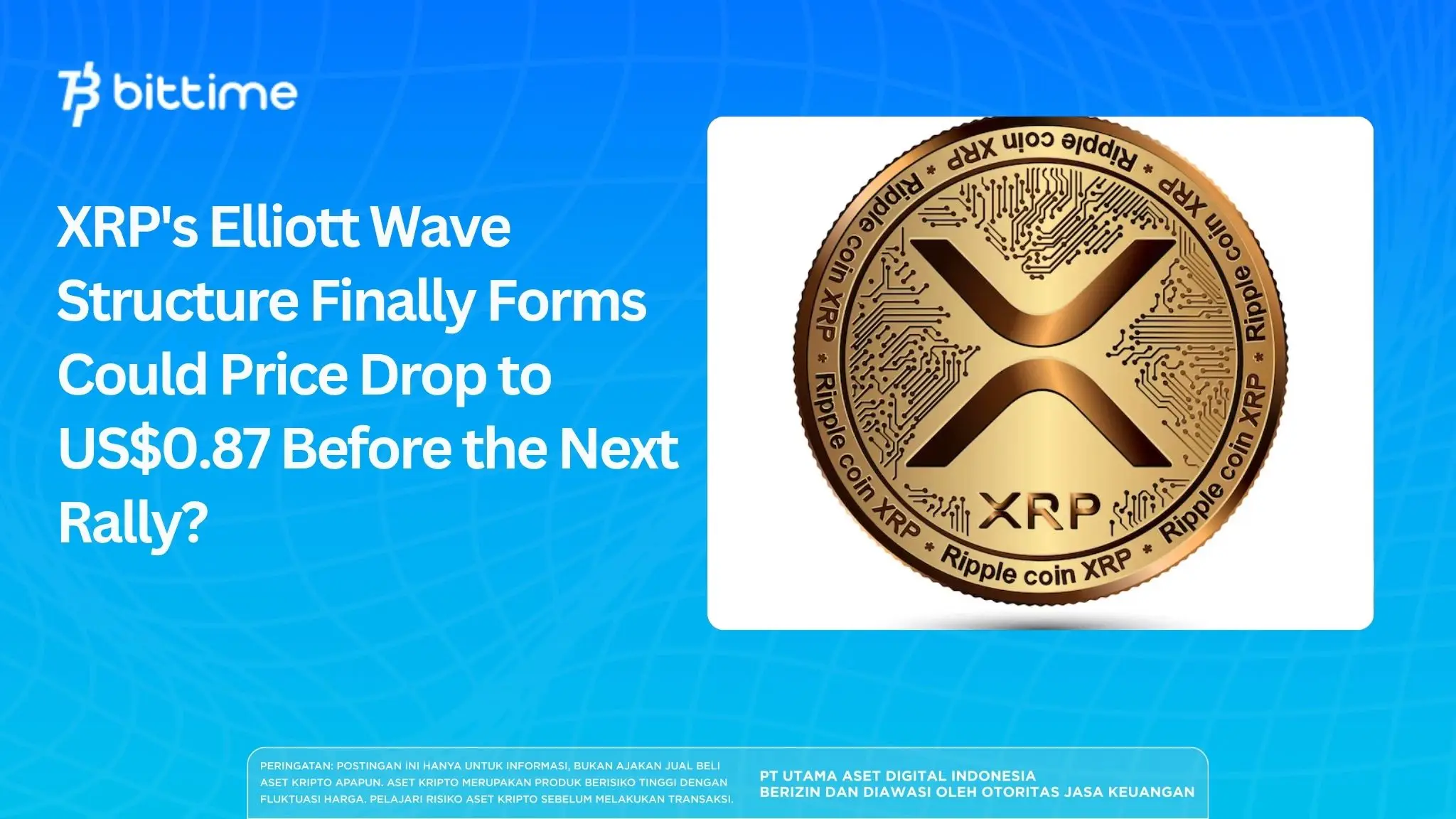 XRP's Elliott Wave Structure Finally Forms, Could Price Drop to US$0.87 Before the Next Rally?