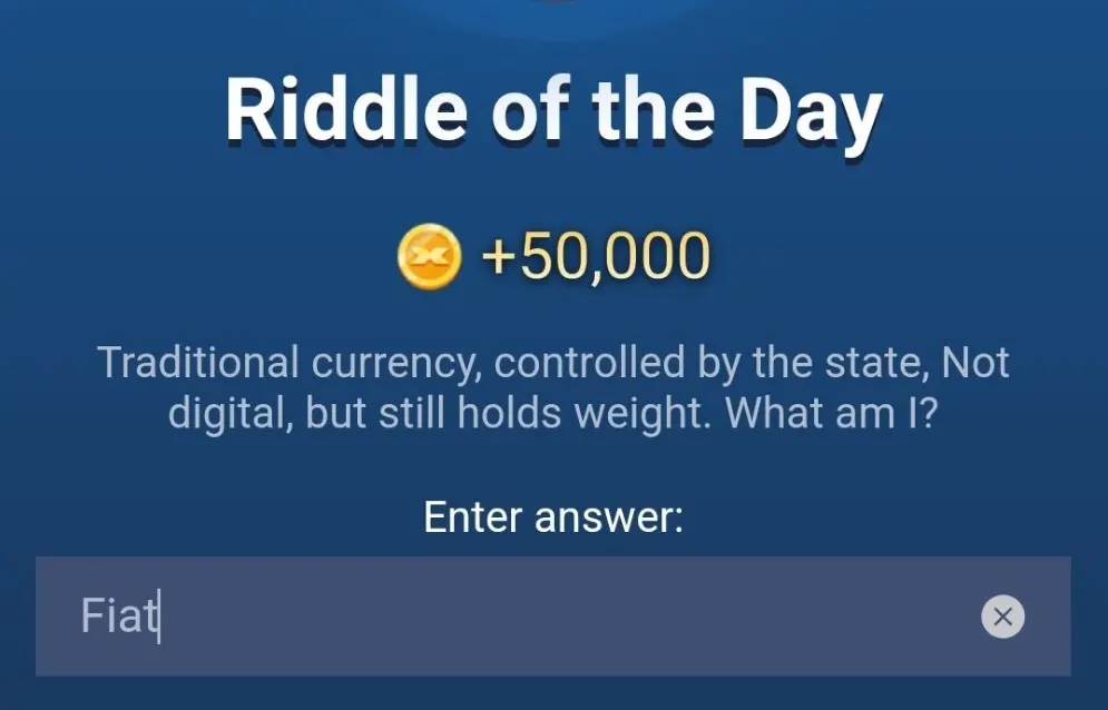 X Empire Riddle of The Day 14 September 2024.