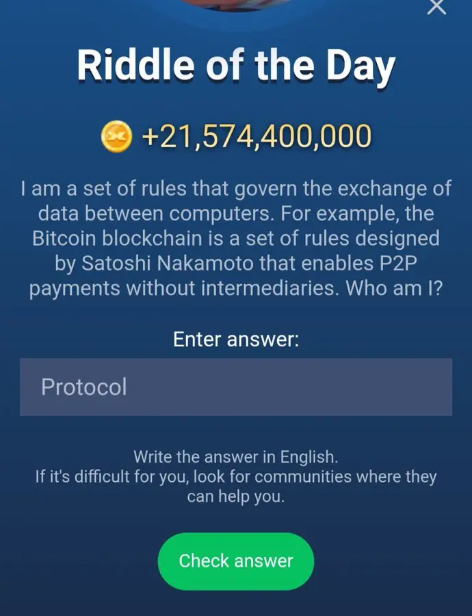 X Empire Riddle of The Day 21 Agustus.webp