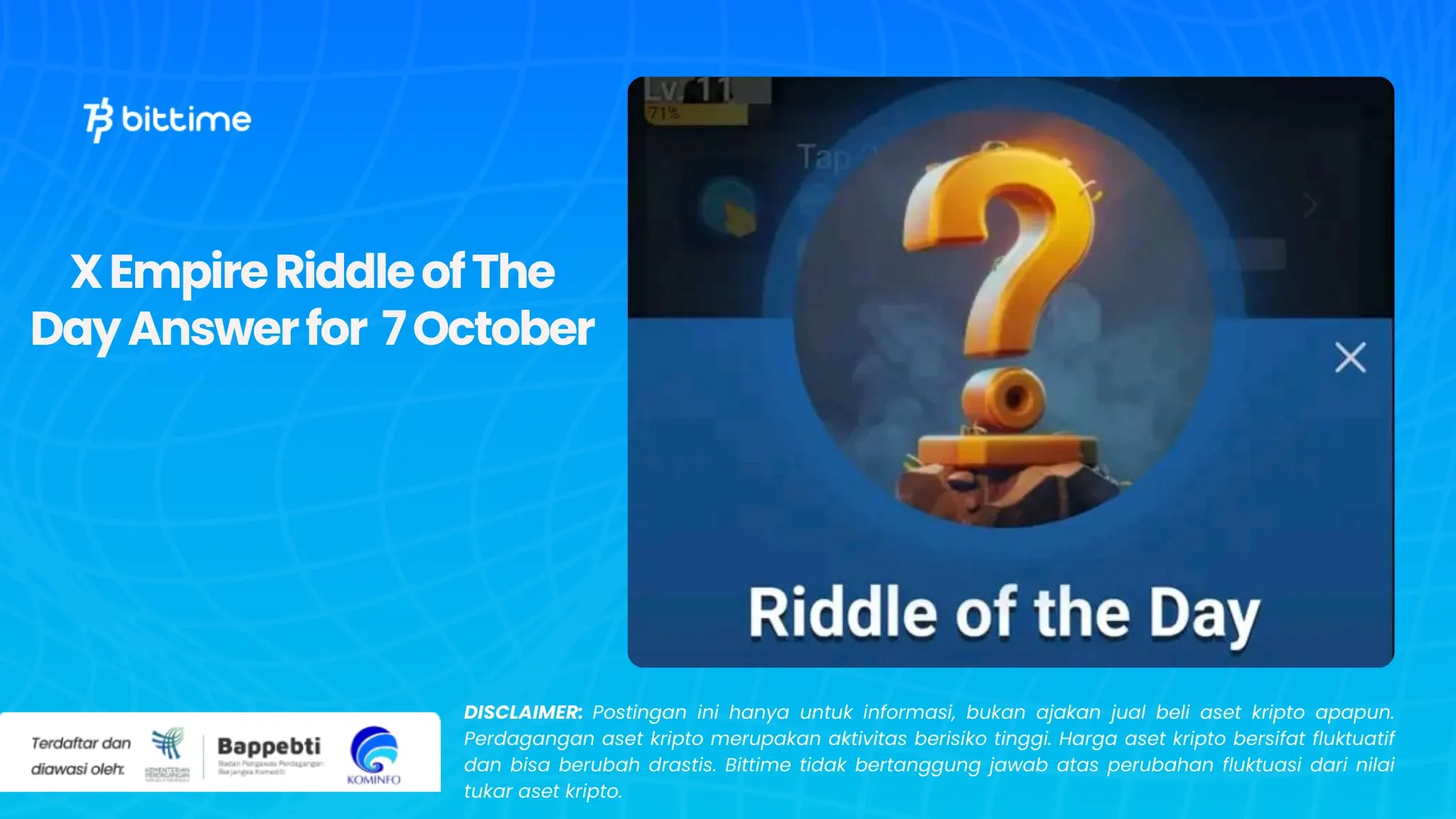 X Empire Riddle of The Day 7 Oktober.webp