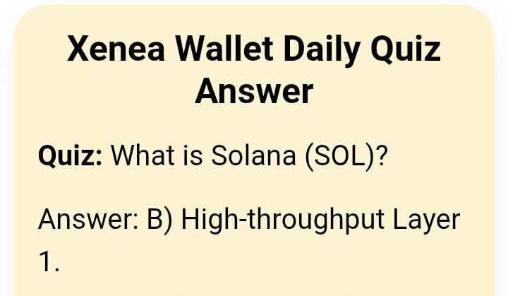 Xenea Wallet Daily Quiz 12 Desember 2025