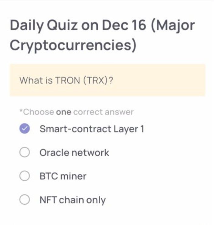Xenea Wallet Daily Quiz 16-17 Desember 2025.