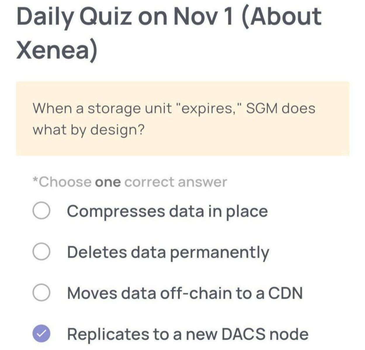 Xenea Wallet Daily Quiz 1-2 November 2025.