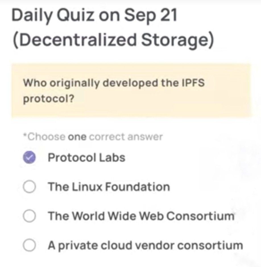 Xenea Wallet Daily Quiz 21 - 22 September 2025.