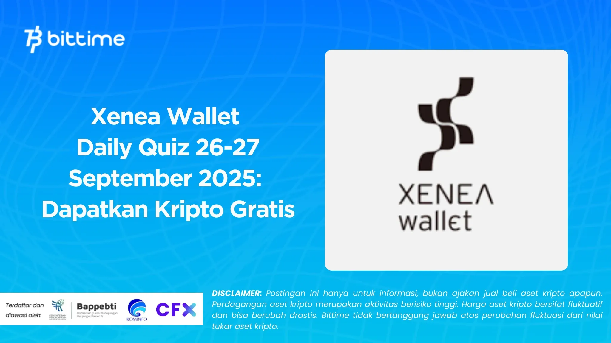 Xenea Wallet Daily Quiz 26 September 2025
