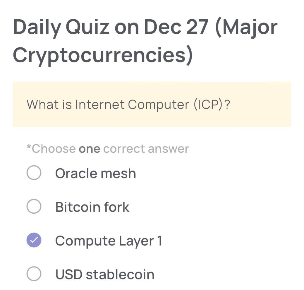 Xenea Wallet Daily Quiz 27-28 Desember 2025.