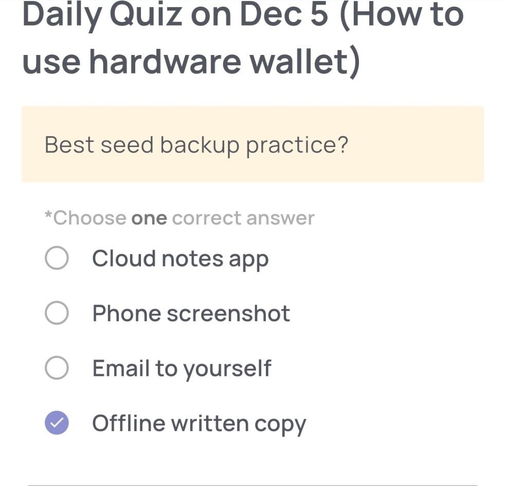 Xenea Wallet Daily Quiz 5-6 Desember 2025.