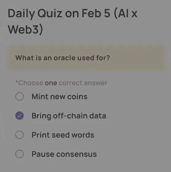 Xenea Wallet Daily Quiz 5 Februari 2026