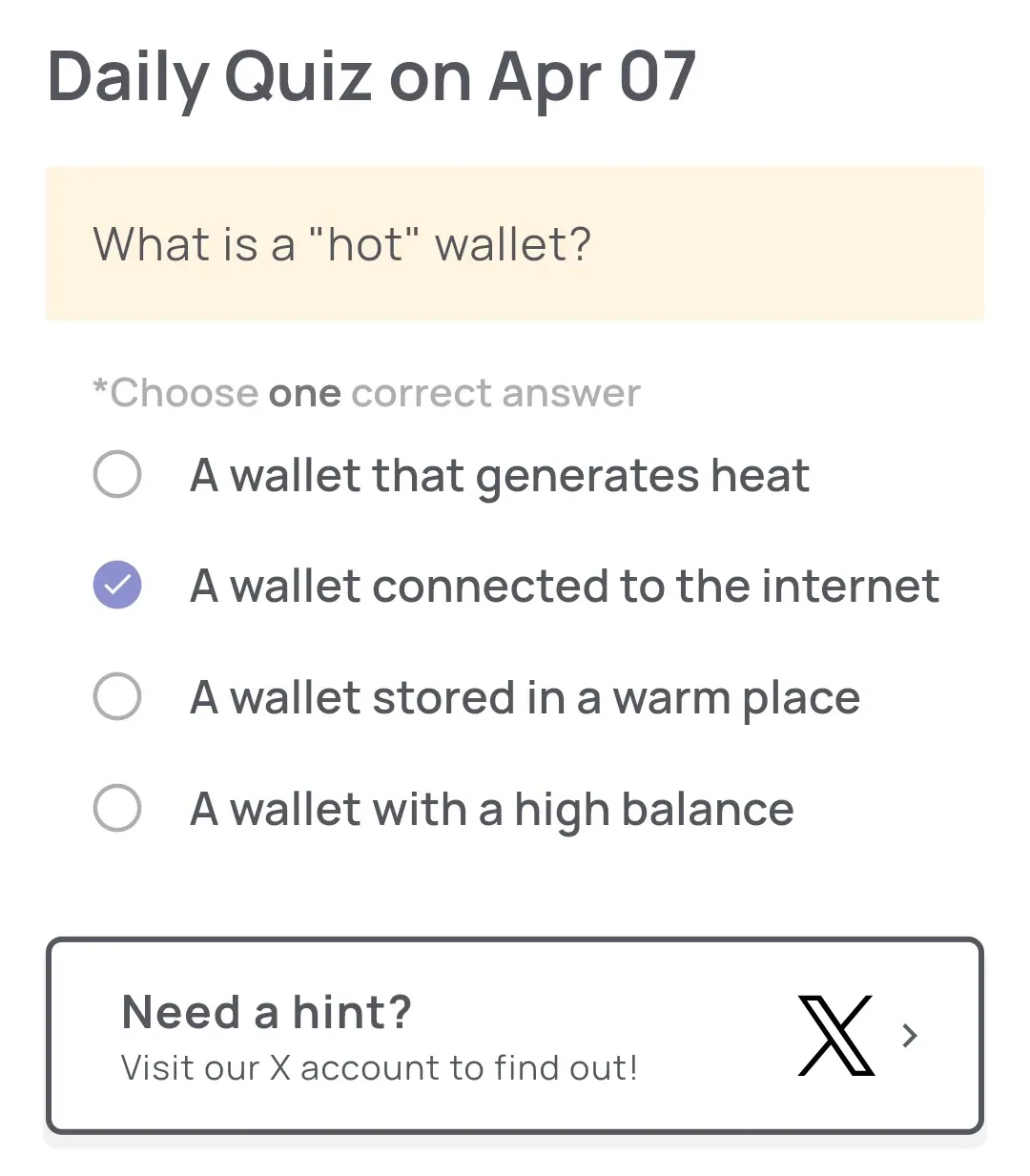 Xenea Wallet Daily Quiz 7 April 2025 Sudah Keluar! - jawaban.webp
